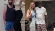 确实高啊！🙊奥胖会见世界上最高职业女模特叶卡捷琳娜&middot;利西娜
